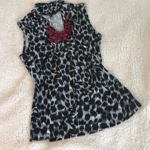 Black and white blouse